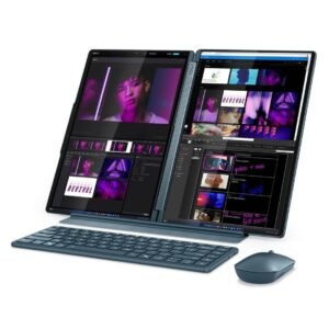لابتوب لينوفو يوجا بوك 9، إنتل كور ألترا 7، 32 جيجابايت رام، 1 تيرابايت SSD، شاشتين، ويندوز 11 هوم - أزرق